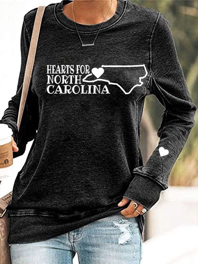 Women's Hearts For North Carolina Sweatshirt