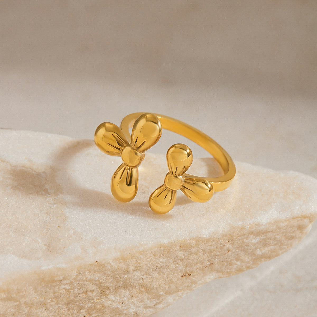 Flower Ring Titanium Steel Jewelry Stainless Steel Rings