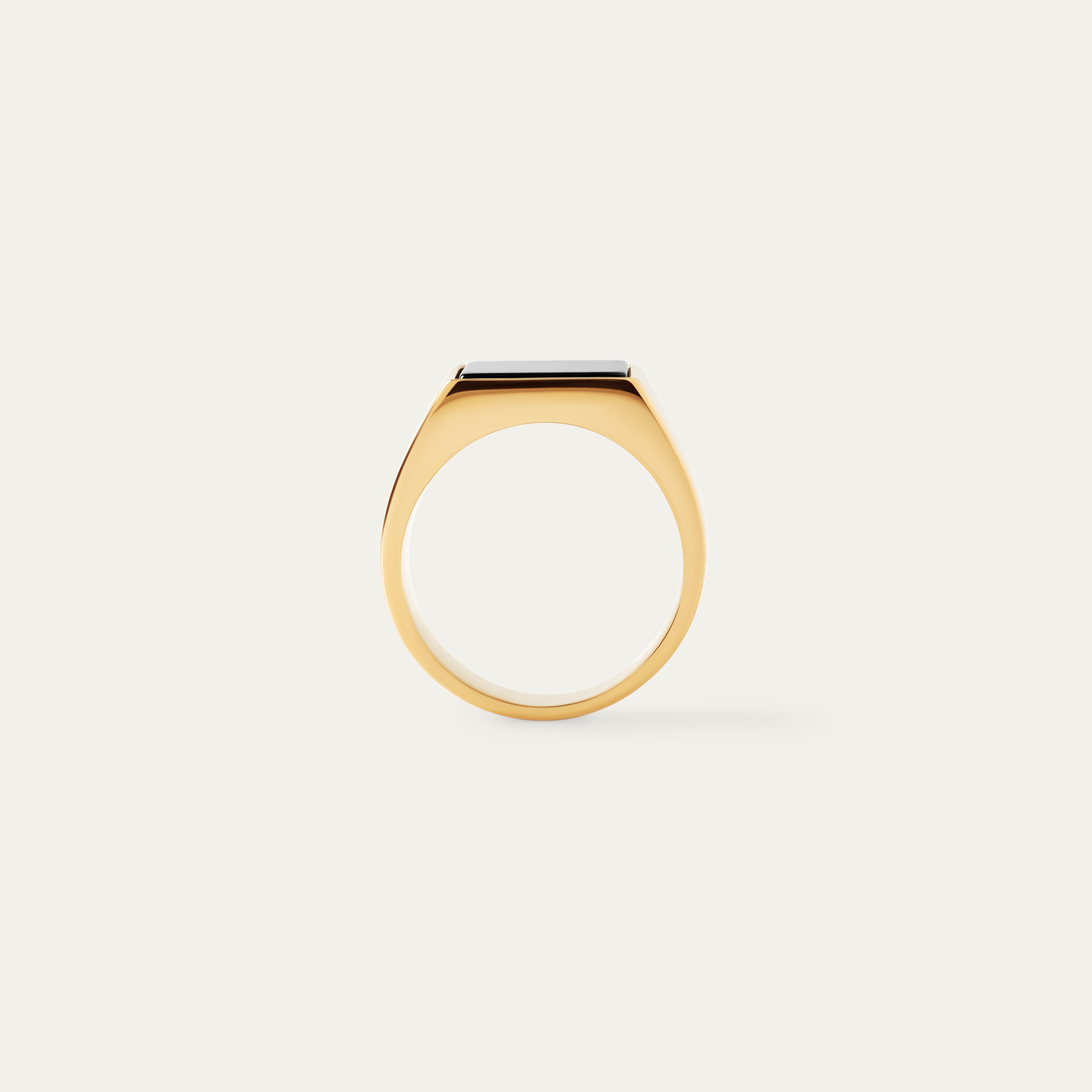 Allan Ring (18K Gold Stainless Steel. Size 7)