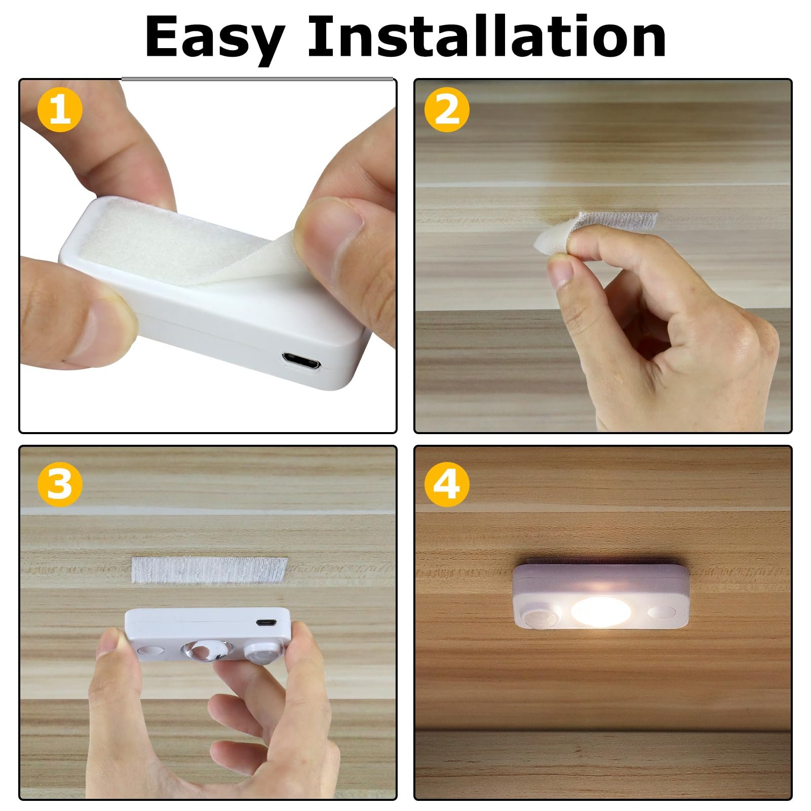 LED Motion Sensor Spotlight - 4 pcs