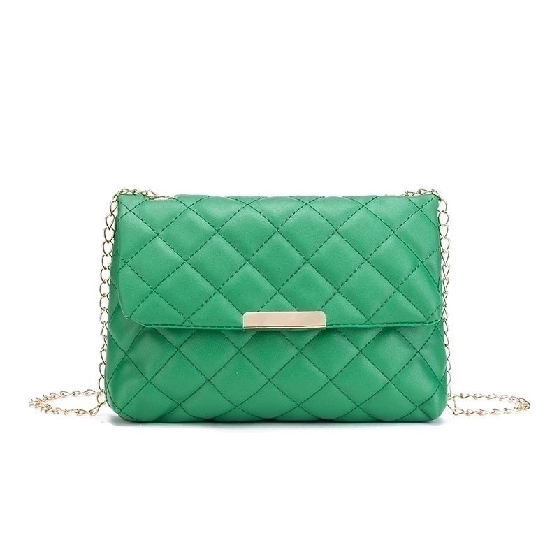 Women's Small Pu Leather Solid Color Fashion Square Magnetic Buckle Crossbody Bag