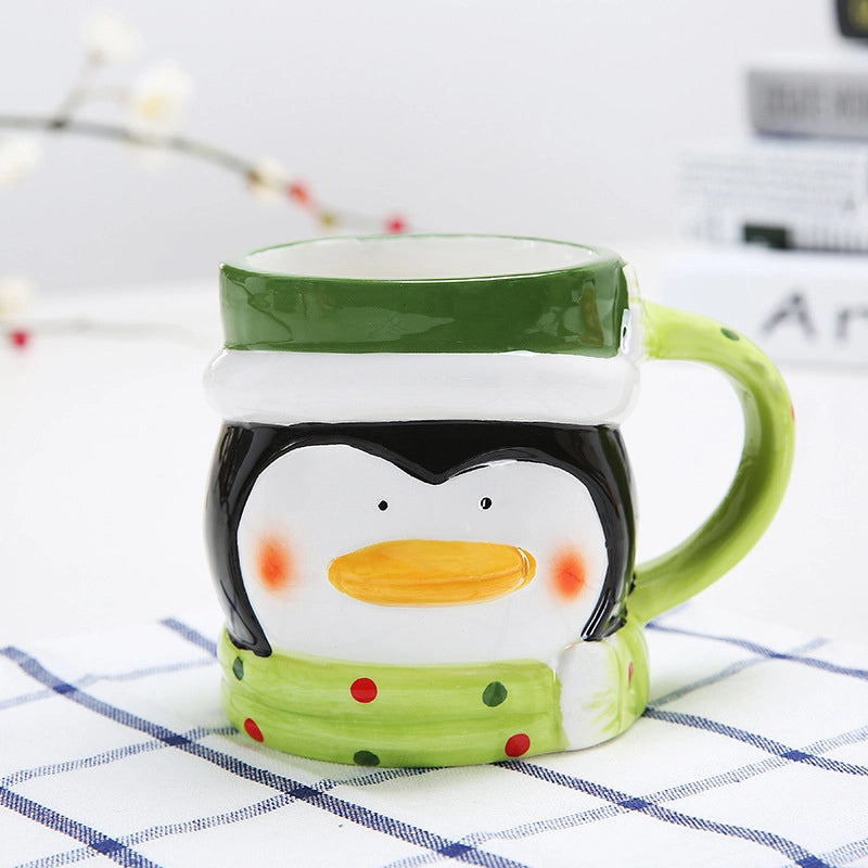 Christmas Cute Vacation Cartoon Ceramics Water Bottles 1 Piece