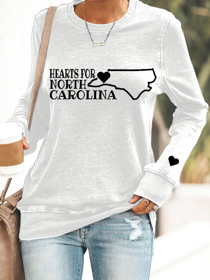 Women's Hearts For North Carolina Sweatshirt