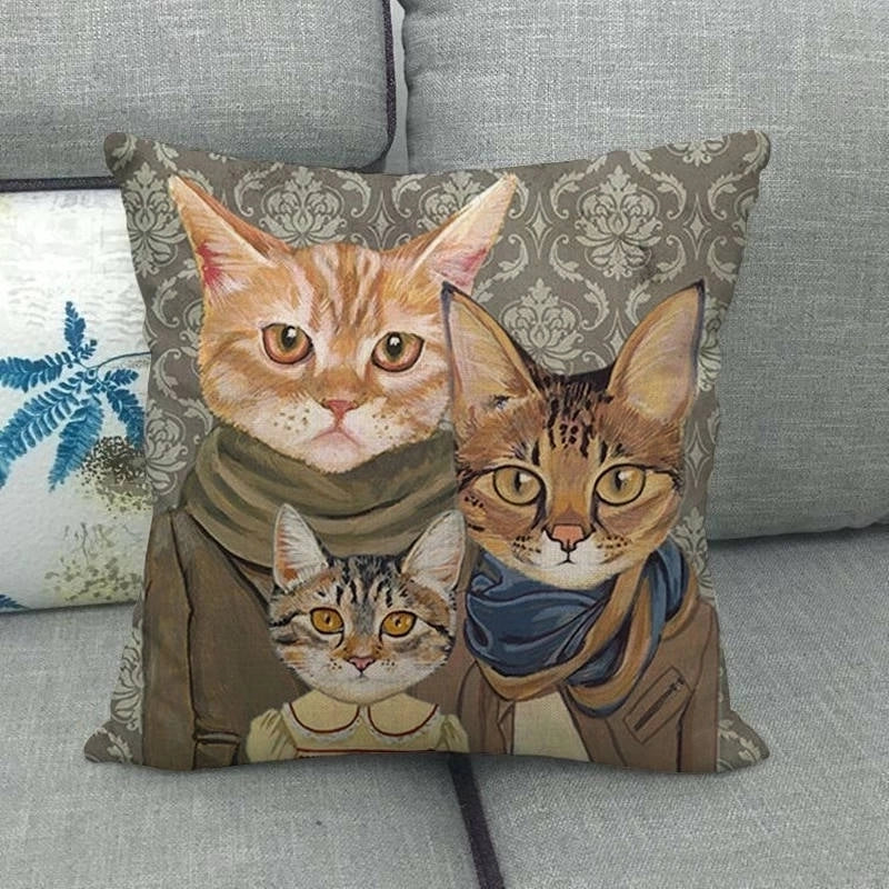 Pastoral Animal Linen Pillow Cases
