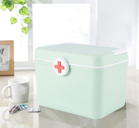 Colored Macaroon Medicine Box Large Capacity Household Multi-Layer Medicine Box