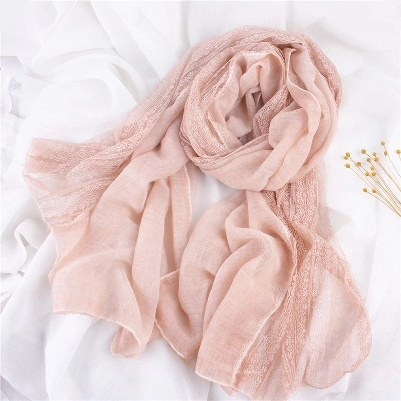 Women's Elegant Solid Color Cotton Scarf