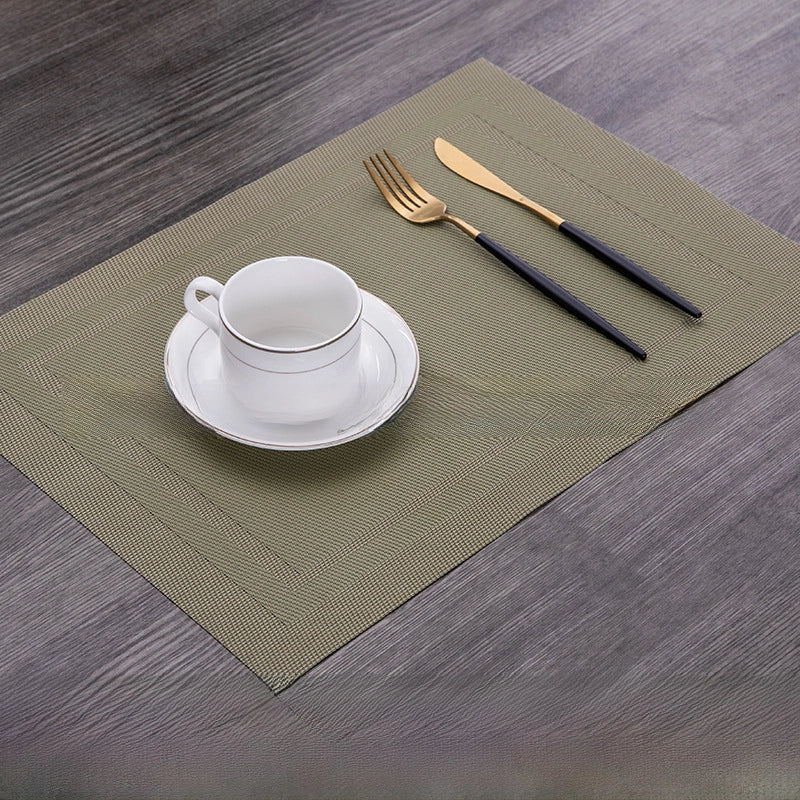 Chuangmu Placemat Western Placemat Environmentally Friendly PVC Woven Double Frame Dining Table Insulation Mat Household Hotel Tableware Mat