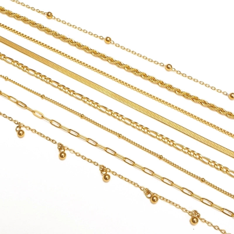 Minimalist Geometric 316L Stainless Steel  18K Gold Plated Bracelets In Bulk