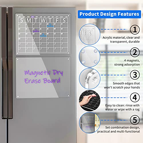 📆Magnetic Schedule Planner For Fridge【Permanently reusable】