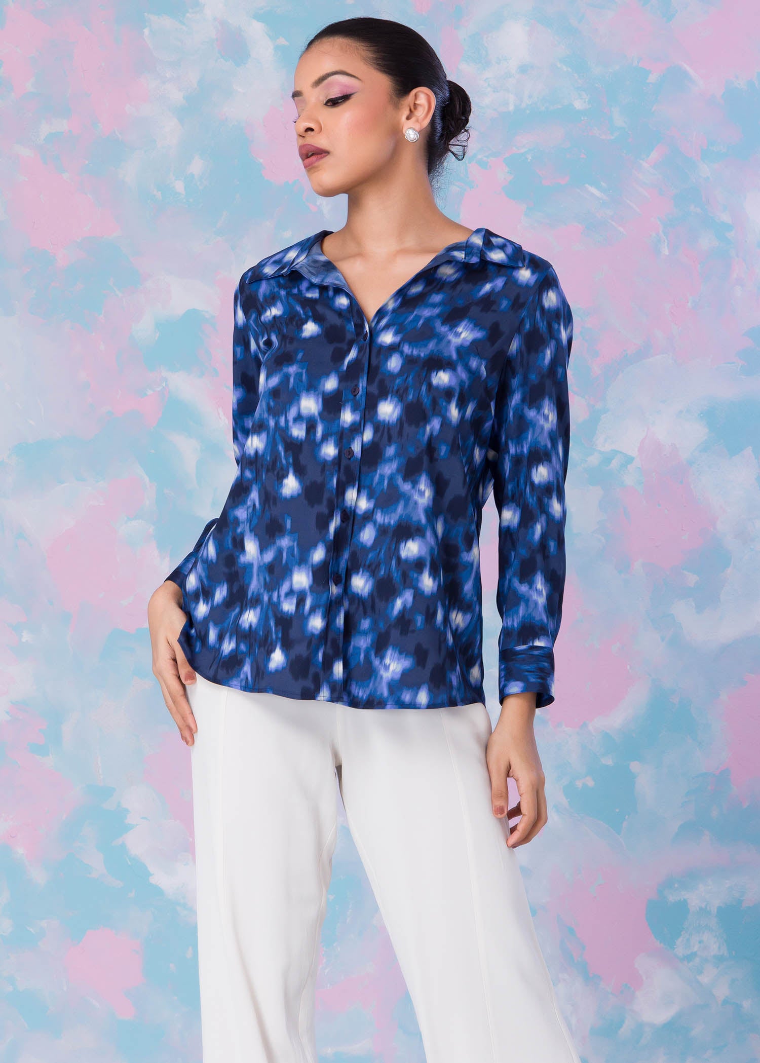 Printed Satin Shirt