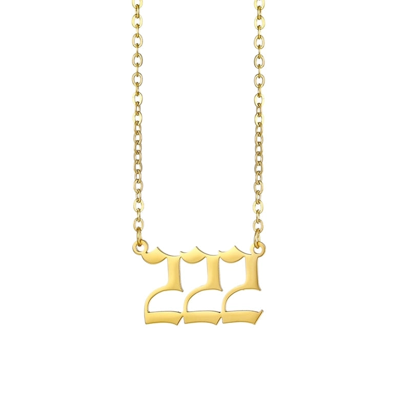 Minimalist Letter Stainless Steel Plating 18k Gold Plated Pendant Necklace
