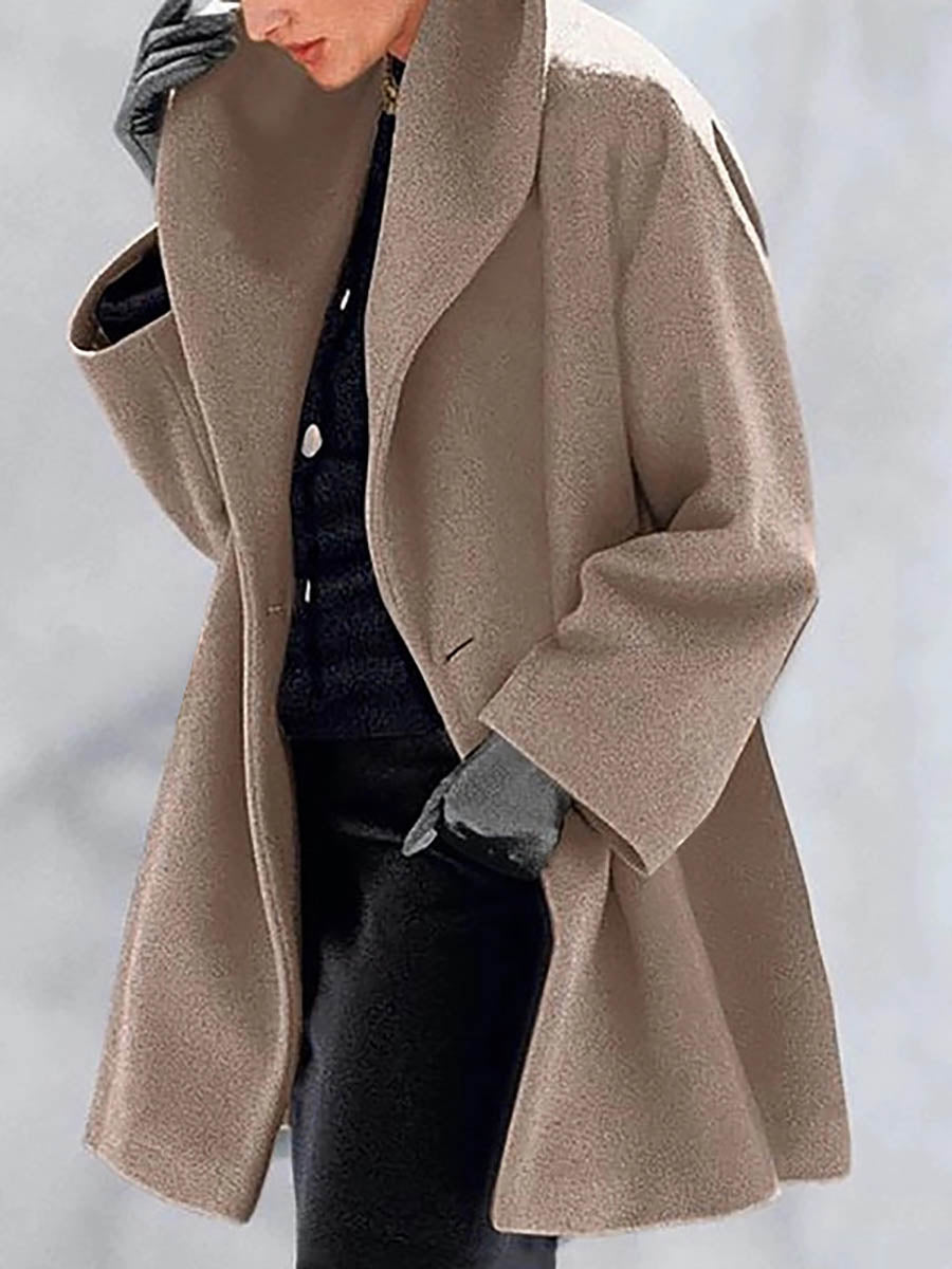 Round Neck Loose Tweed Coat(7 colors)