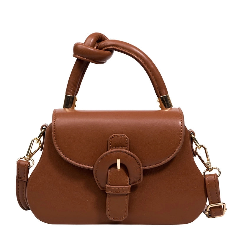 Women's Small Pu Leather Solid Color Streetwear Cloud Shape Magnetic Buckle Handbag