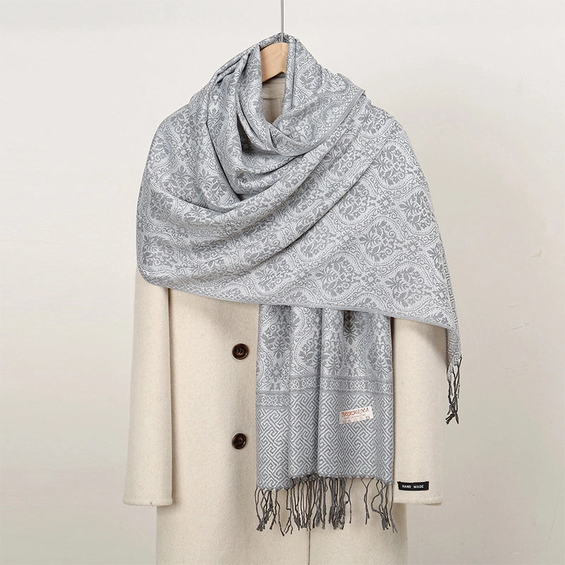Women's Elegant Basic Solid Color Polyester Shawl