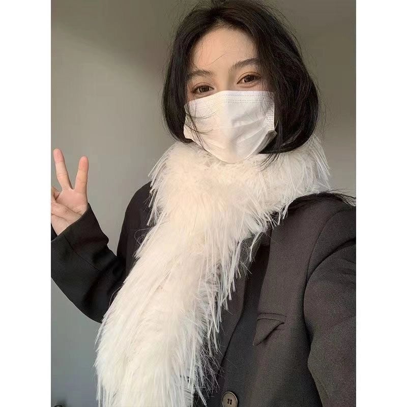 Women's Minimalist Solid Color Polyester Scarf
