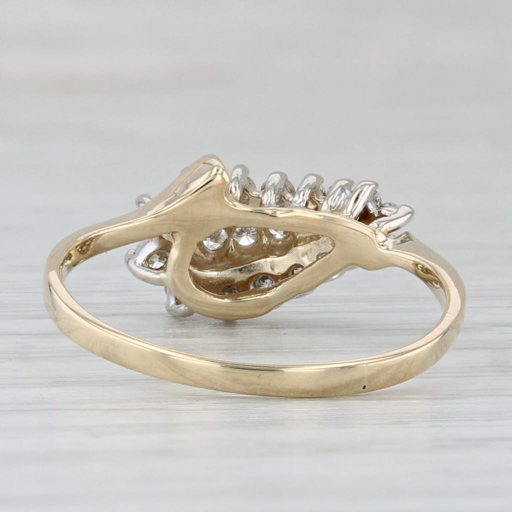0.33ctw Diamond Paisley Ring 14k Yellow Gold Size 8