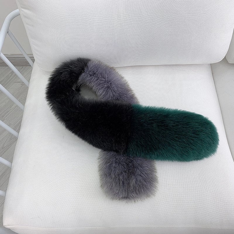 New Color Matching Fur Fox Fur Collar Scarf Scarf Luxury Charming Big Tail Fox Fur Scarf Women