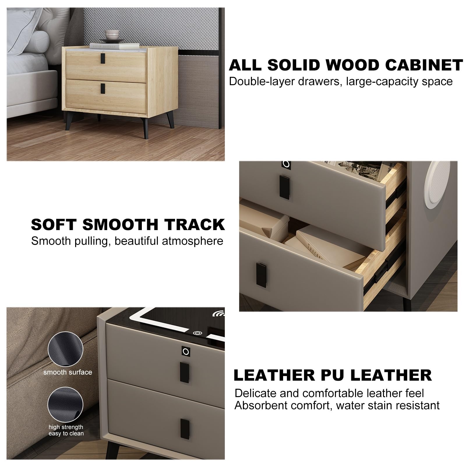 🔥Last day Buy 2 get 40% OFF🔥 💞🤩Smart nightstand | smart bedroom storage cabinet