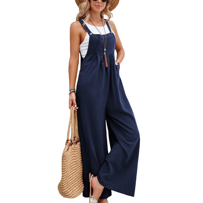 Vrouwen Super Leuke Spaghetti Band Mouwloze Vakantie Romper Jumpsuit