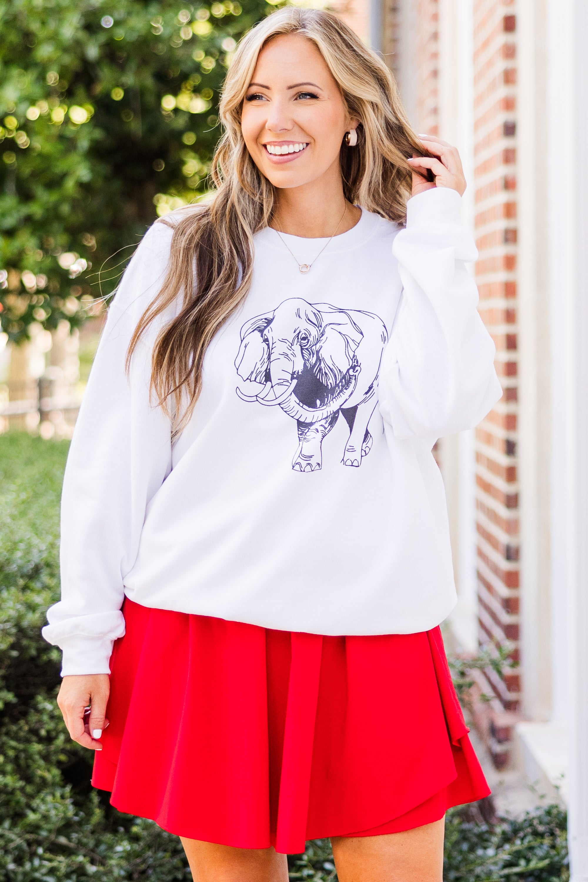 My Favorite Elephant Sweatshirt. White