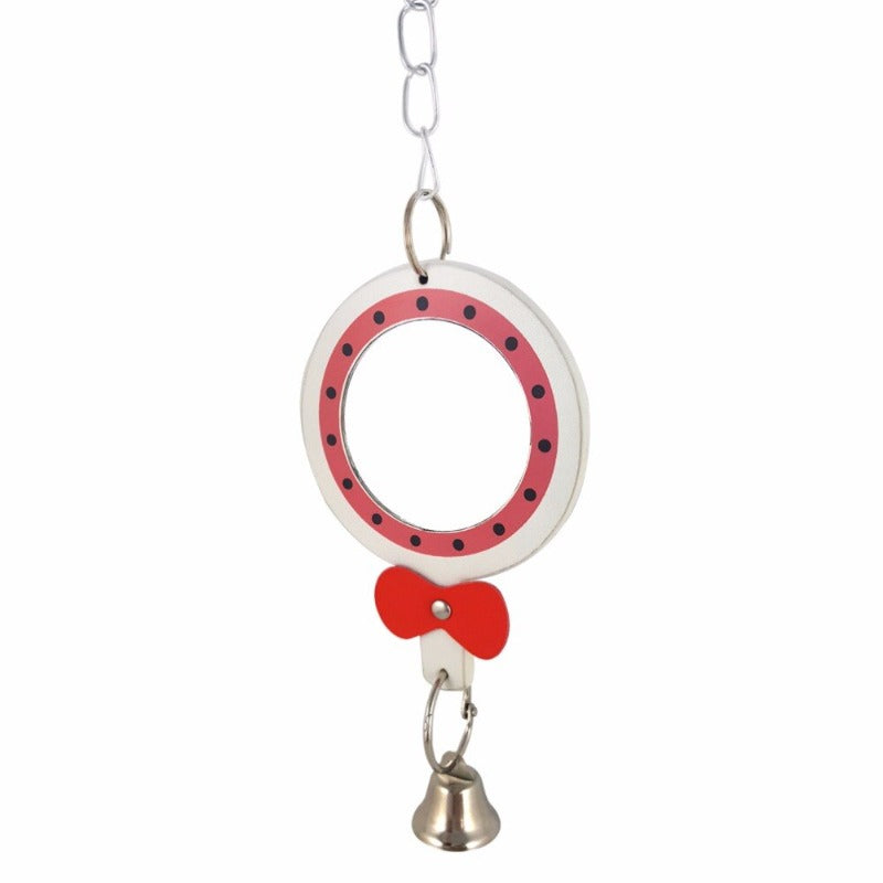 Hanging Bell Mirror Chewing Toy