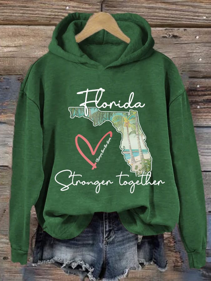 Women's Florida Stronger Than The Storm Print Casual Sweatshirt