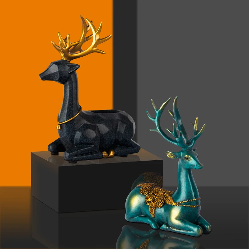 European luxury figure sculpture living room study cute resin ornaments home soft decoration