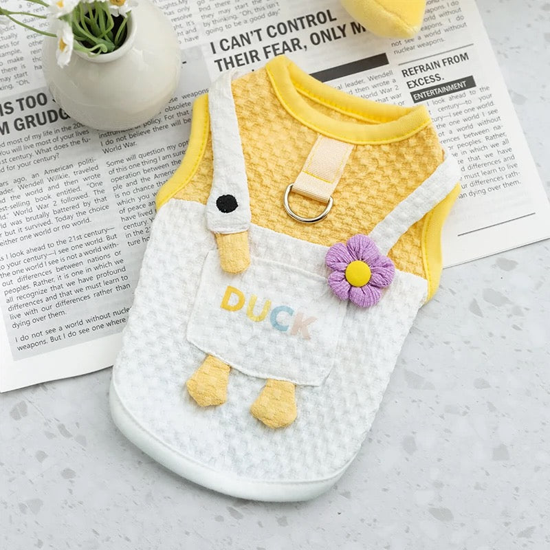 Chicken Duck Pattern Dog Harness Vest