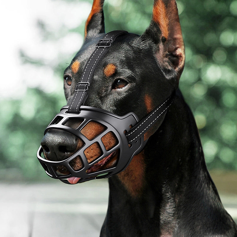 Adjustable Third Generation Reflective Dog Muzzle Anti-bite Anti-bark Anti-eat Large Medium Small Dog Mouth Cover Pet Supplies