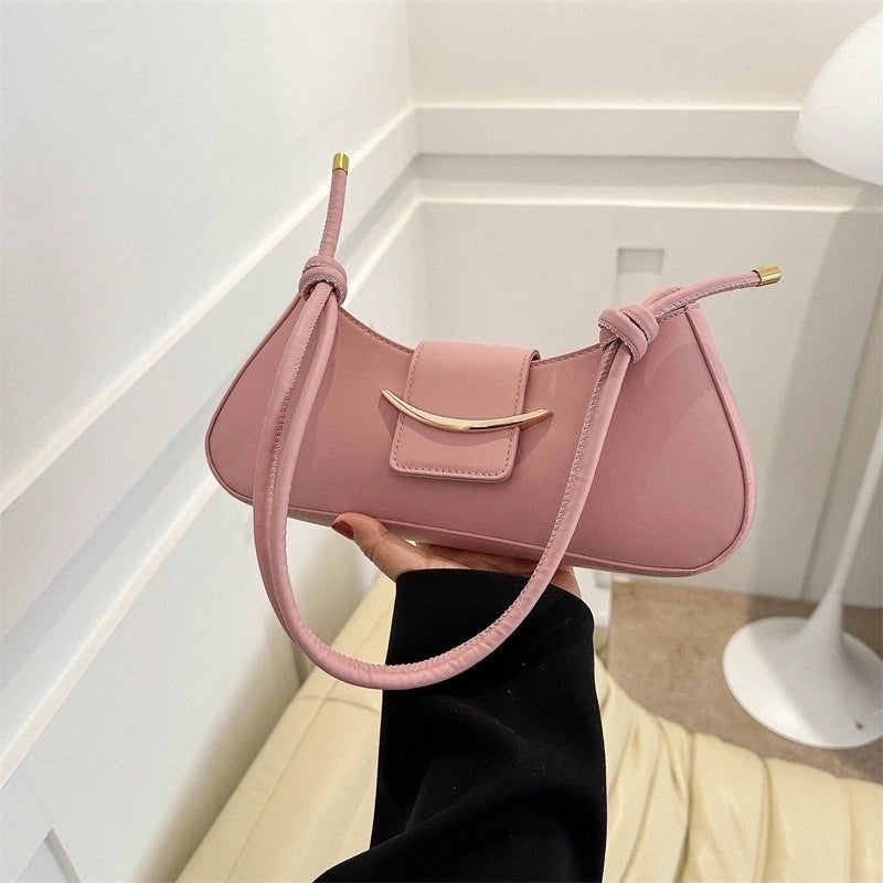 Women's Medium All Seasons Pu Leather Basic Underarm Bag
