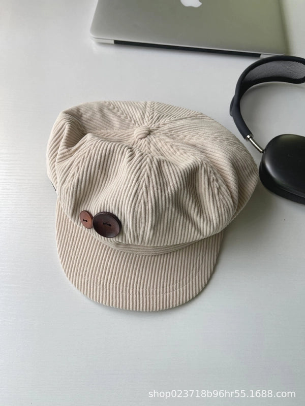Love Beret Love 2025 Women Autumn And Winter New Woolen Hat Big Head Circumference Face Small