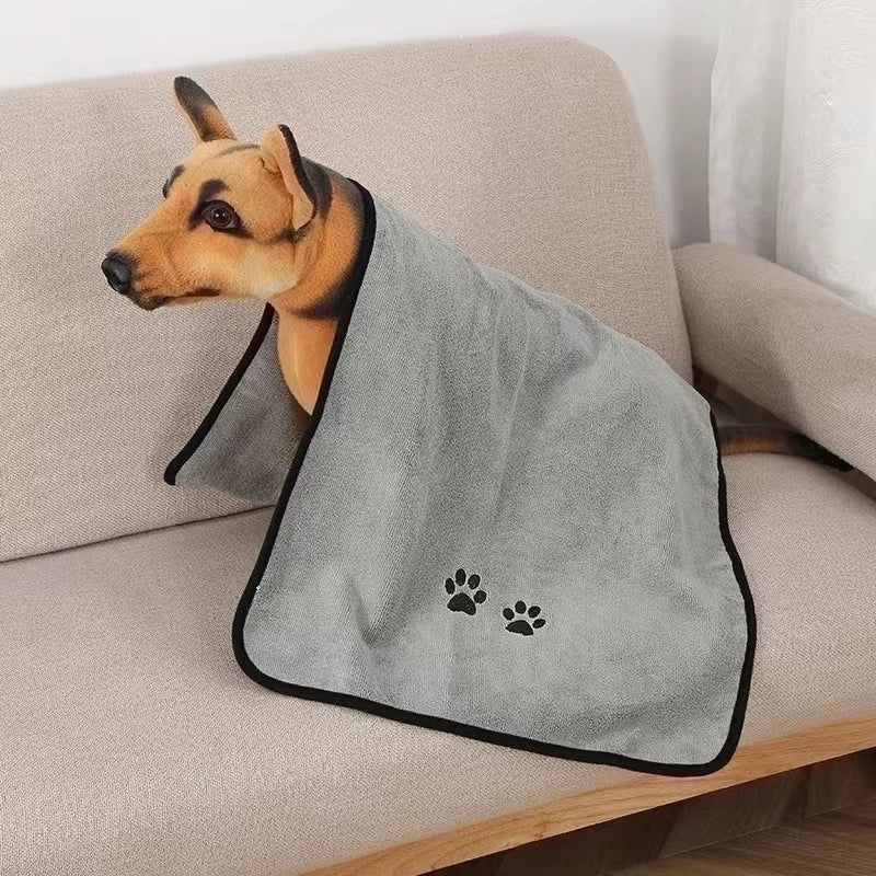 Cute Fiber Paw Print Pet Bath Towel