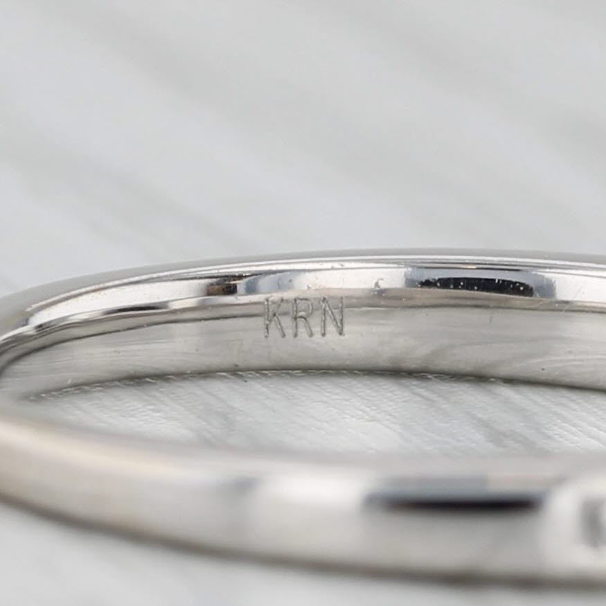 0.23ctw Diamond Wedding Band 14k White Gold Size 6.75 Stackable Ring