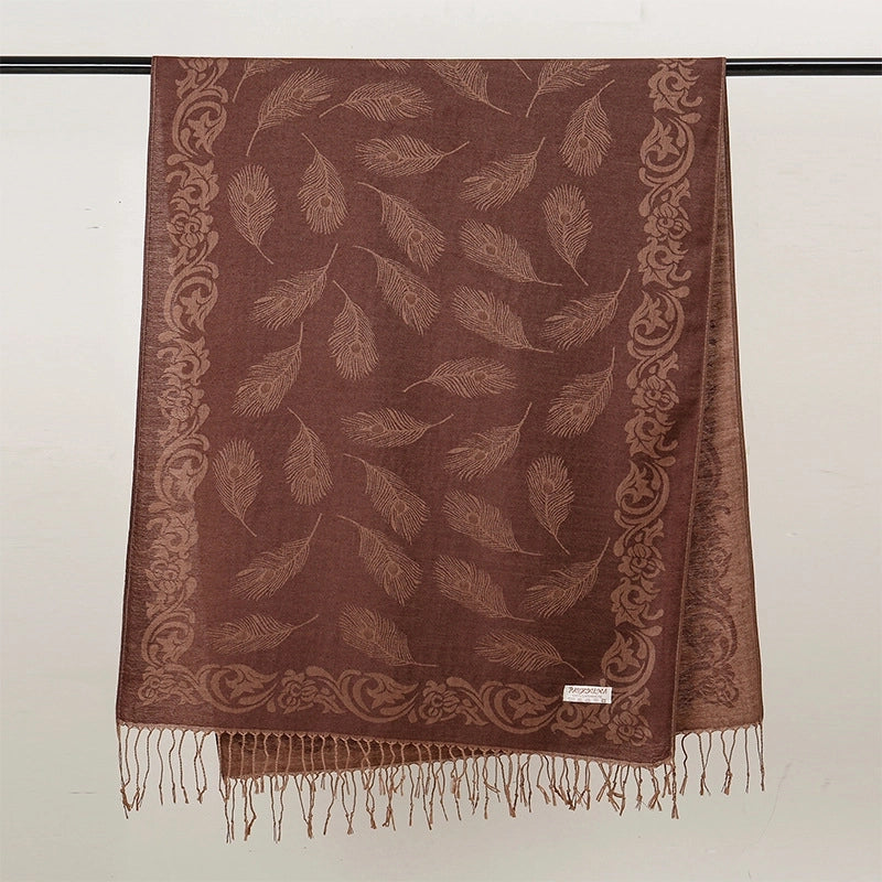 Women's Elegant Basic Solid Color Polyester Shawl