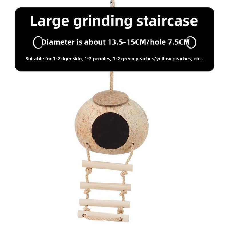 Bird's Nest Parrot Coconut Shell Nest Bed Large Size Bird's Nest Tiger Skin Peony Xuan Feng Pearl Bird Cage Special Warm Straw Woven Toy