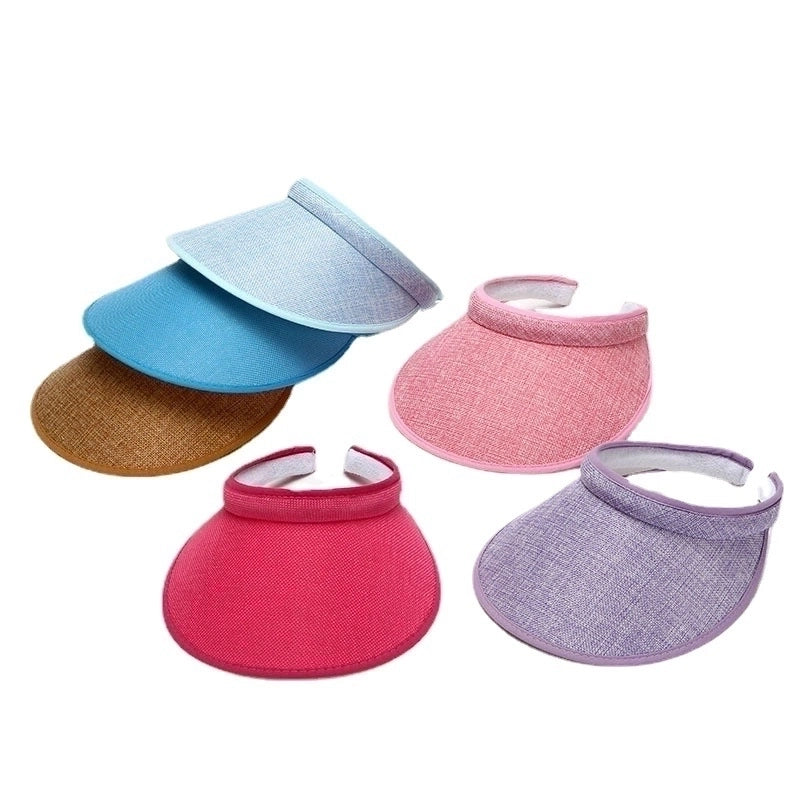 Women's Minimalist Solid Color Flat Eaves Straw Hat