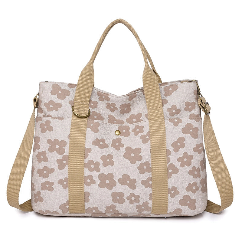 Women's Large Nylon Solid Color Streetwear Sewing Thread Square Zipper Tote Bag