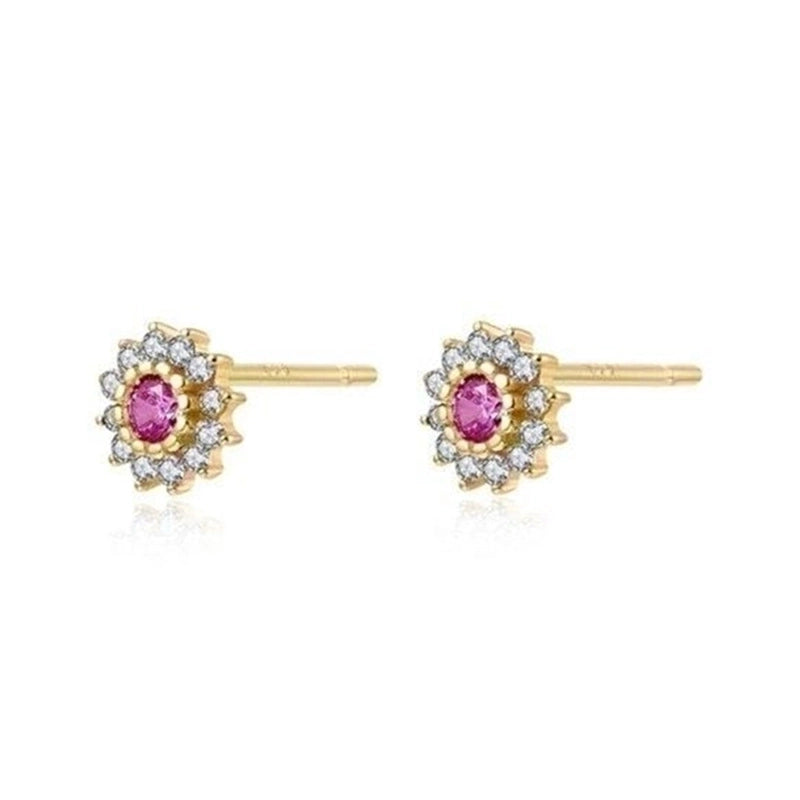 Minimalist Leaf Square Water Droplets Copper Ear Studs Plating Inlay Zircon Copper Earrings