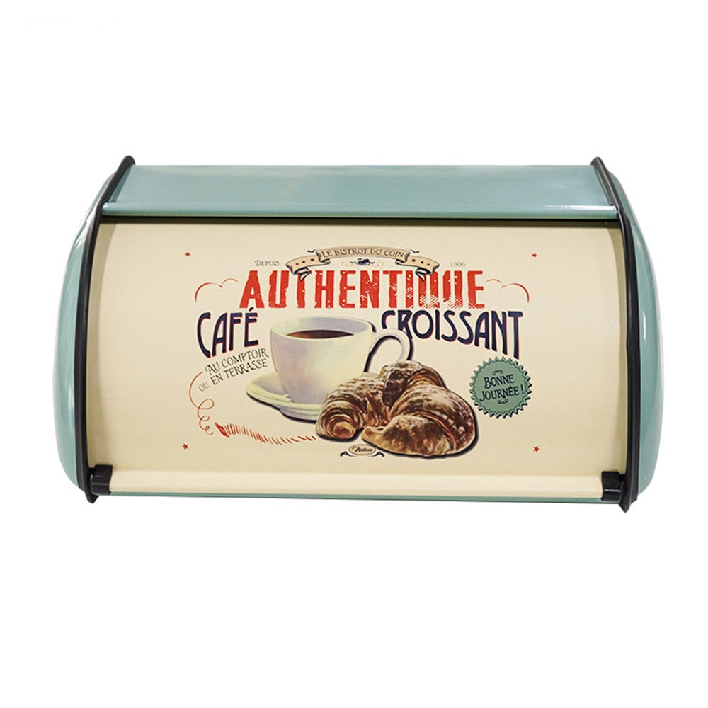 Vintage Style Metal Bread Box