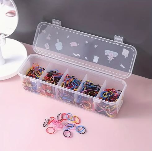 1pc Household Hair Accessories Storage Box. Five Compartment Storage Box For Storing