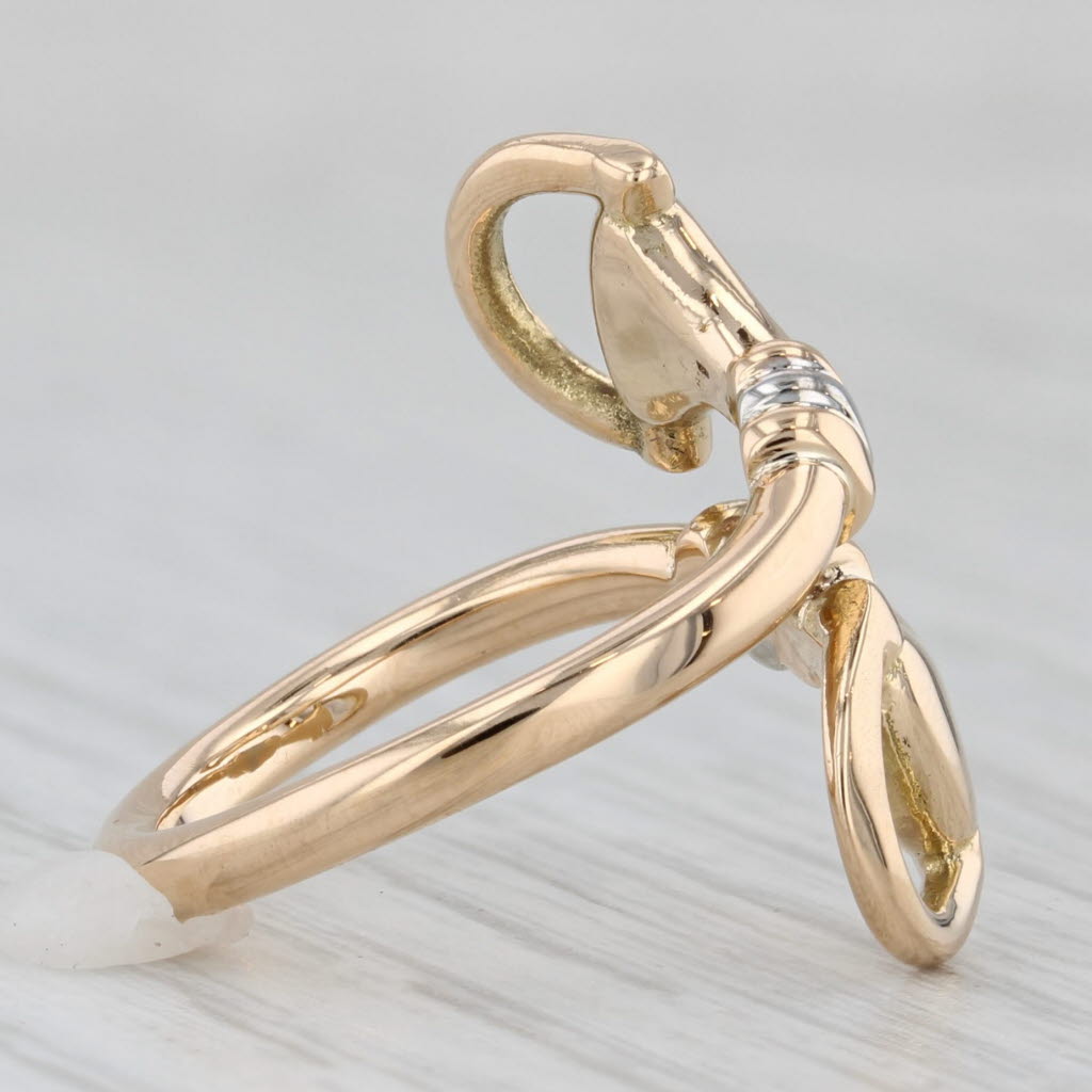 Bypass Adjustable Ring 18k Yellow Gold Size 4.5