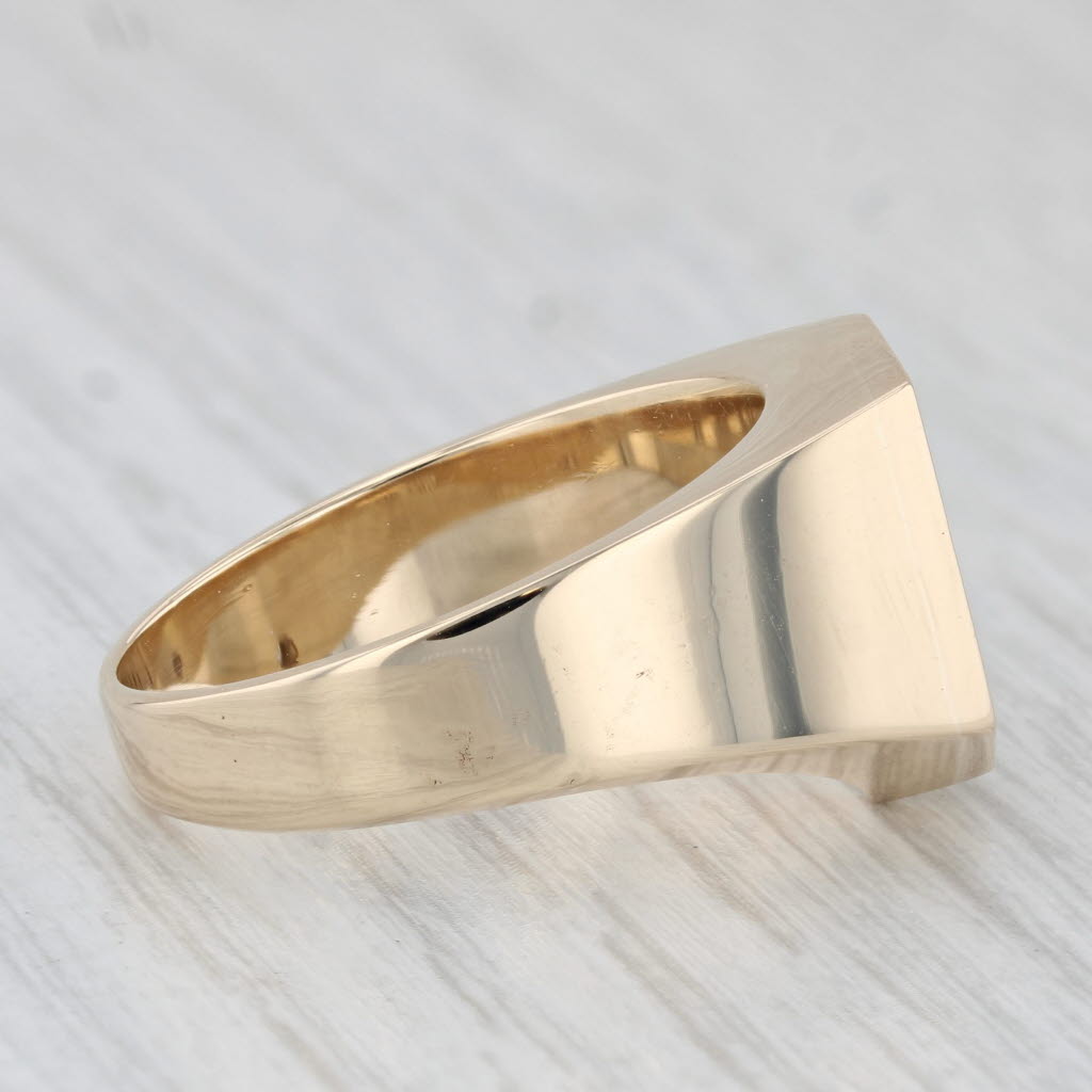 Tiffany & Co Levi's Jeans Pocket Signet Ring 14k Yellow Gold Size 10.25 Signet