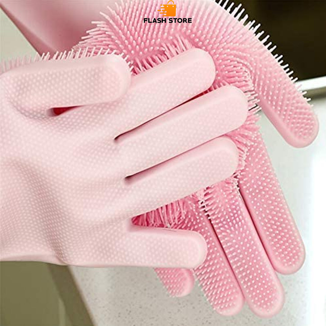 Magic Washing Gloves - Pair Of Silicone Washing Gloves