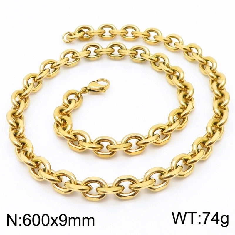 Titanium Steel 18K Gold Plated Fashion Plating Geometric Necklace