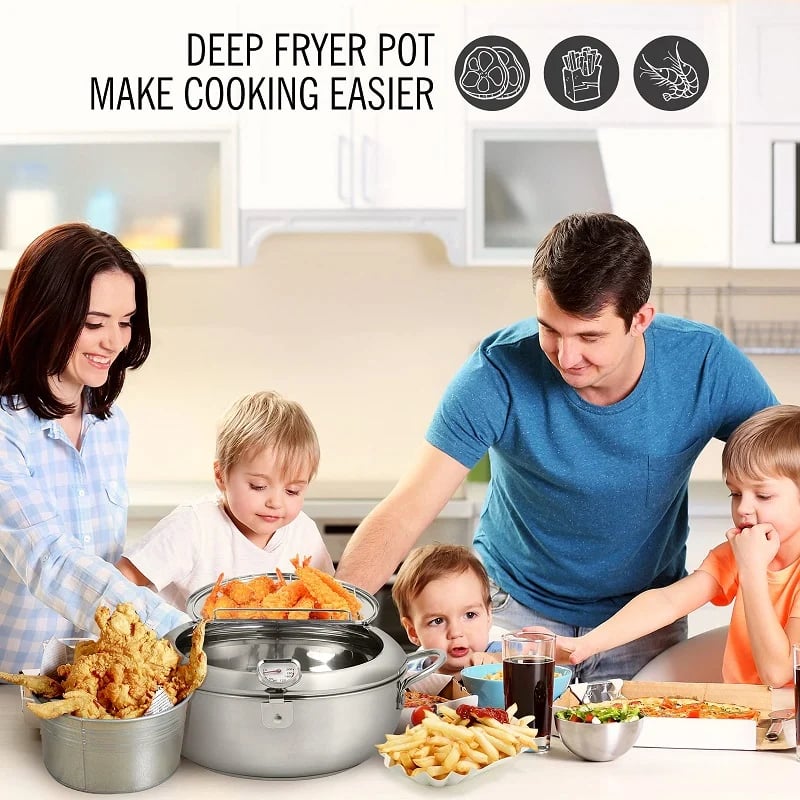 2023 Hot Sale—Stainless Steel Deep Frying Pot & Free shipping