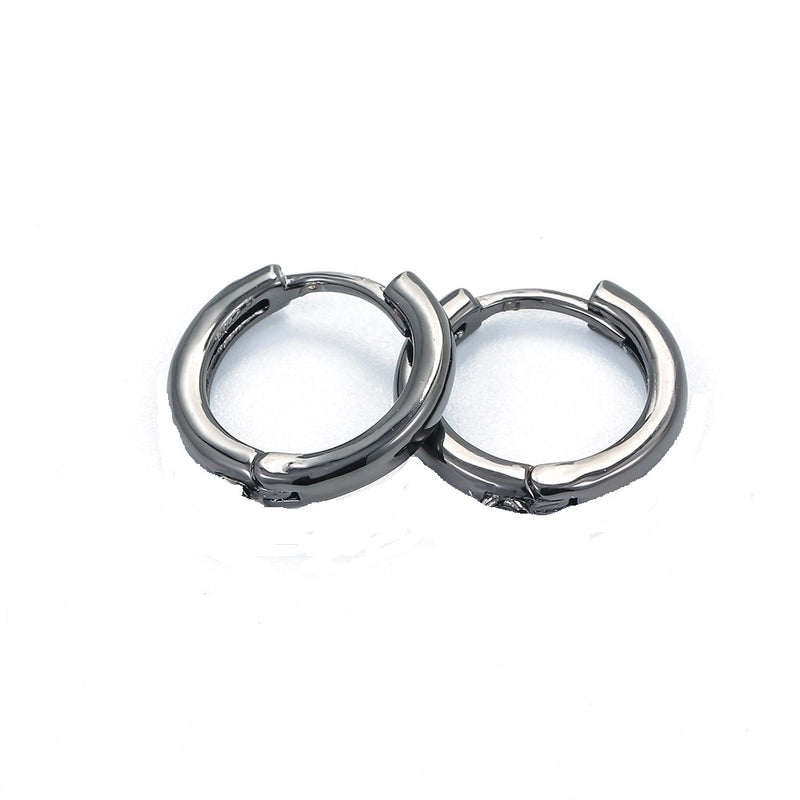 1 Pair Fashion Round Inlay Copper Zircon Earrings