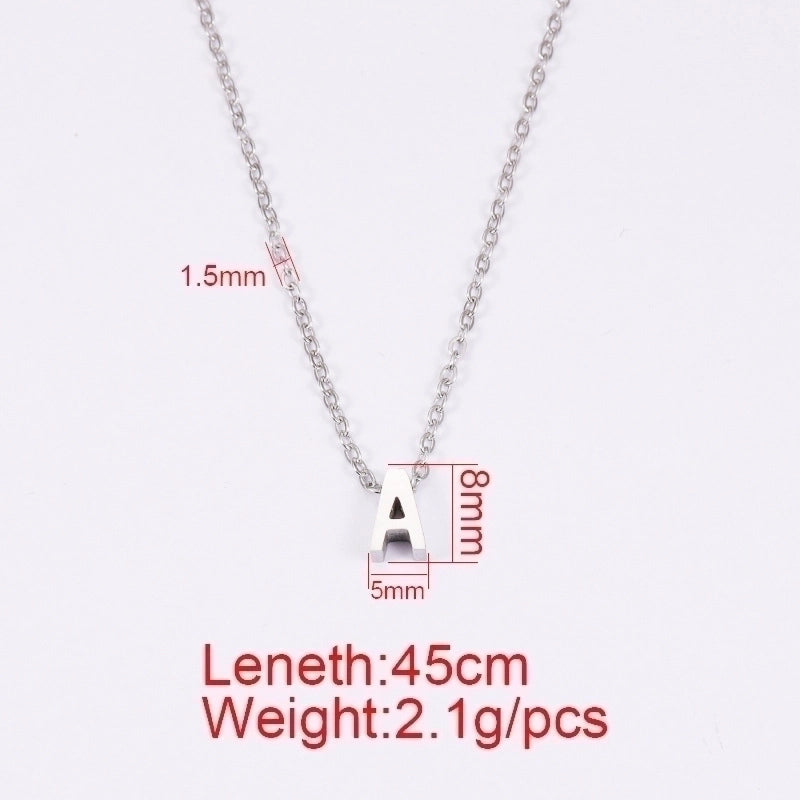 Titanium Steel Minimalist Plating Letter None Necklace