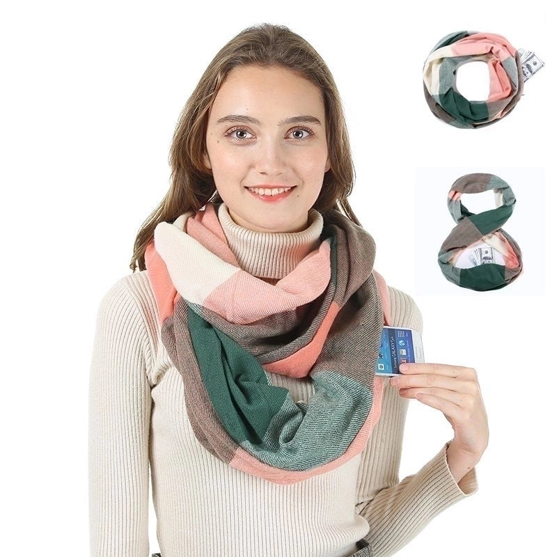 Women's Classic Style Color Block Imitation Cashmere Scarf