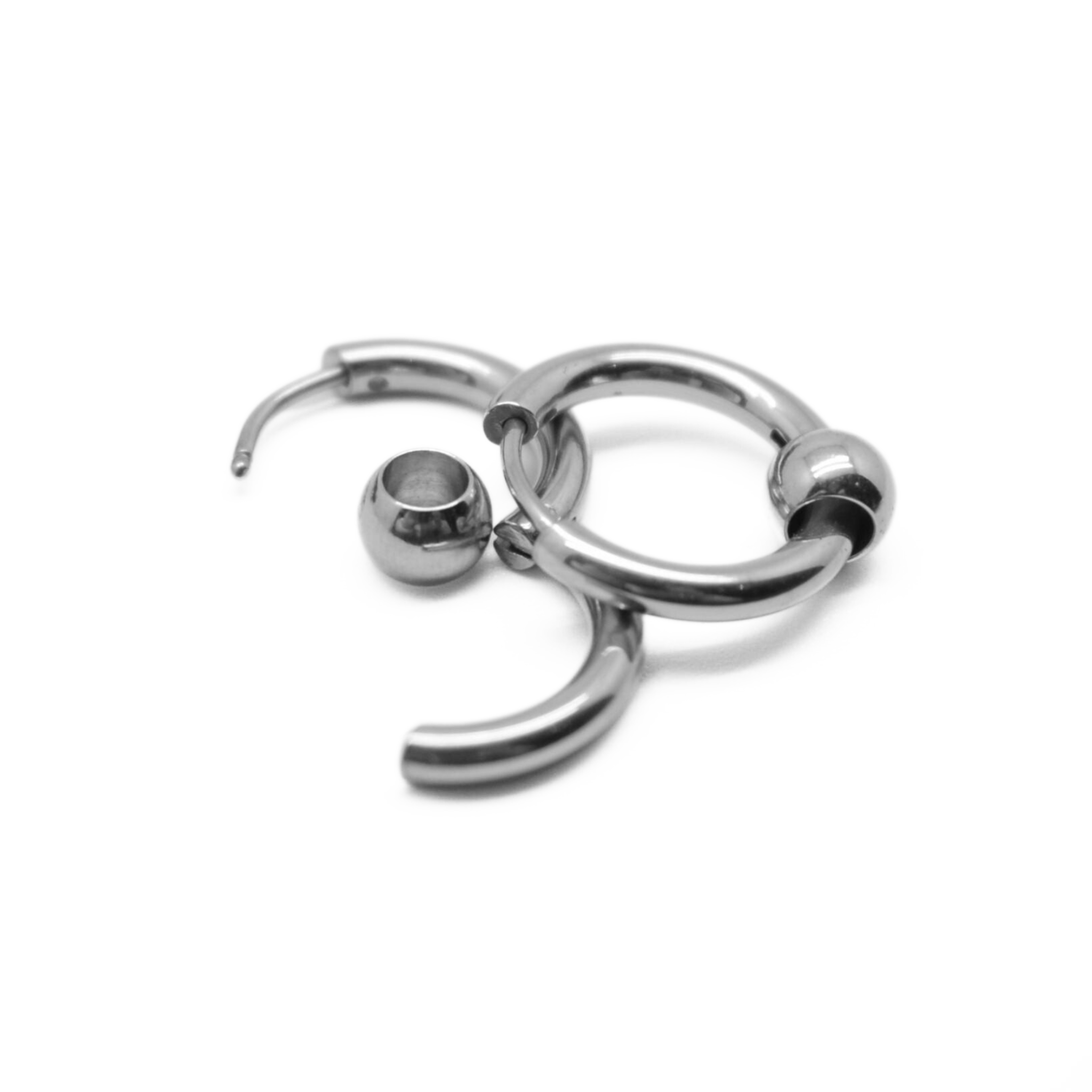 12mm Ball hoops - Silver