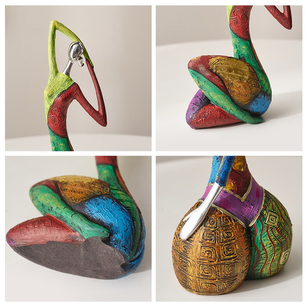 Abstract Colorful Women Sculptures